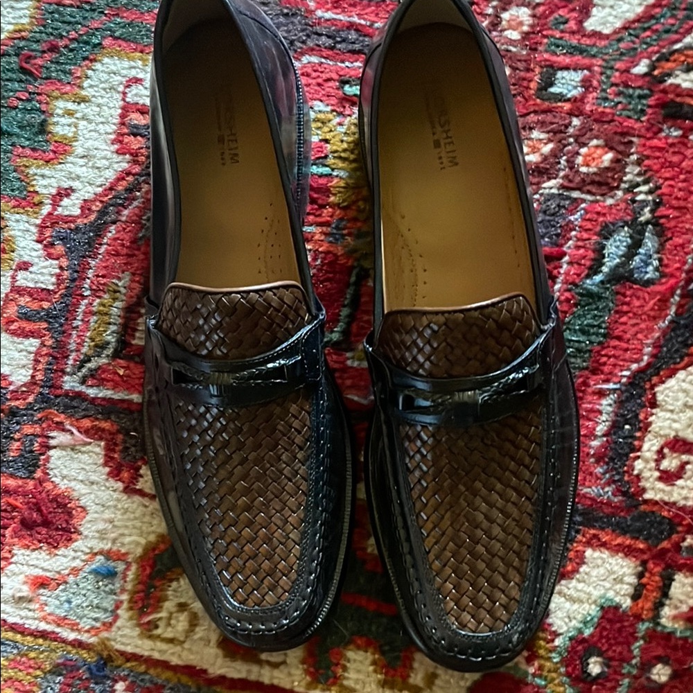 Men's Florsheim loafers black cognac sz 13